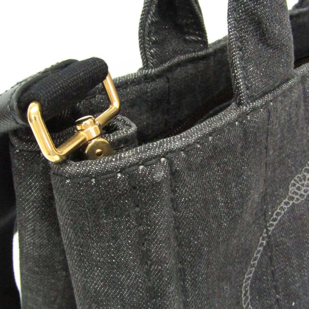 PRADA Black Canvas Shoulder Bag - Picture 8 of 16